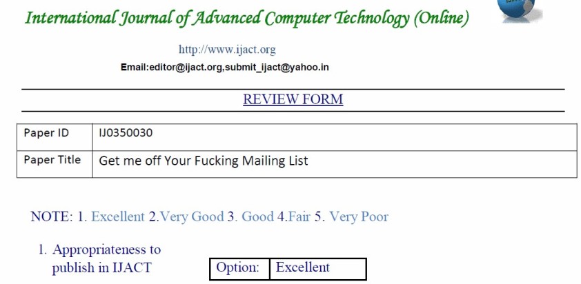 International Journal of Advanced Computer Technology