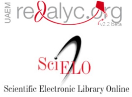 The SciELO and Redalyc logos.